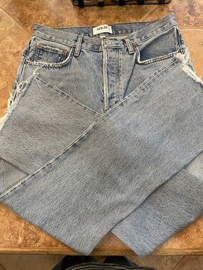 Agolde Light Wash Straight Leg Jeans